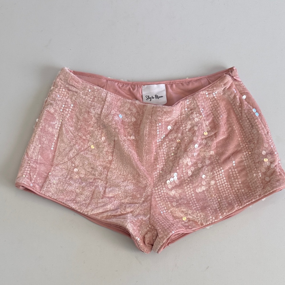 Sly + Mom Pink Sequin Women's Shorts